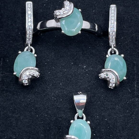 Jewelry - New! 4 Piece Sterling Silver & Aventurine Set